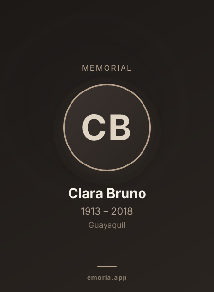 Memorial portrait of Clara Bruno