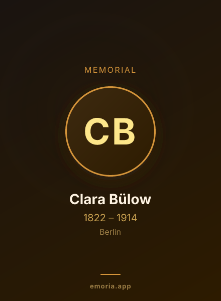 Memorial portrait of Clara Bülow