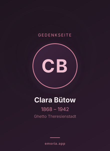 Gedenkportrait von Clara Bütow