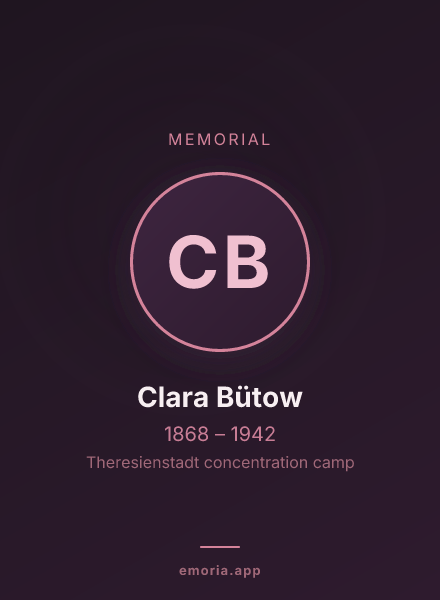 Memorial portrait of Clara Bütow