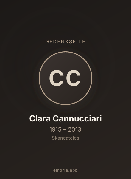 Gedenkportrait von Clara Cannucciari