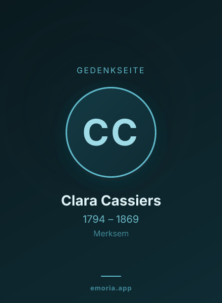 Gedenkportrait von Clara Cassiers