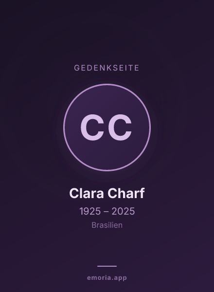 Gedenkportrait von Clara Charf