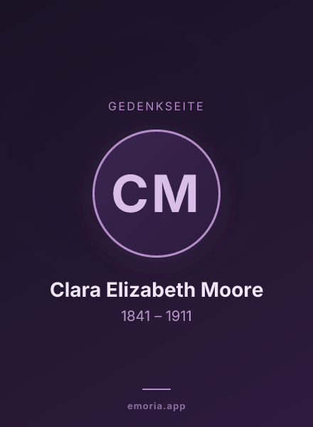 Gedenkportrait von Clara Elizabeth Moore