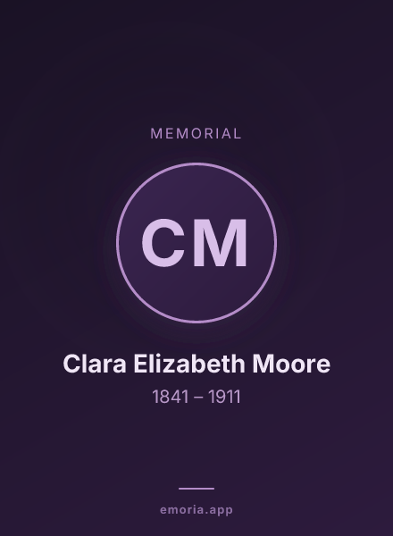 Memorial portrait of Clara Elizabeth Moore
