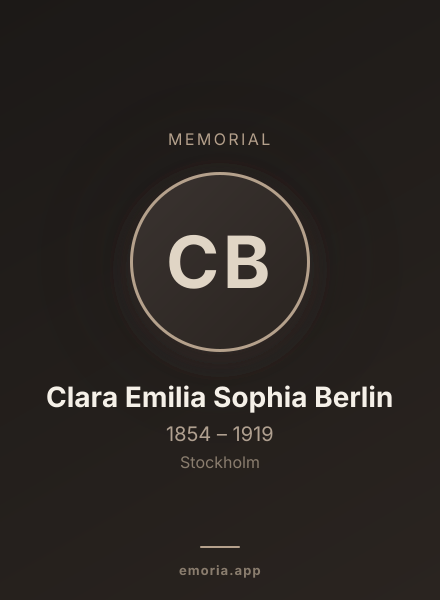 Memorial portrait of Clara Emilia Sophia Berlin