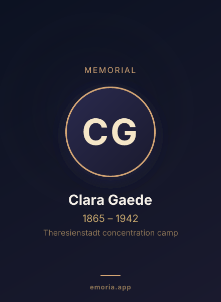 Memorial portrait of Clara Gaede