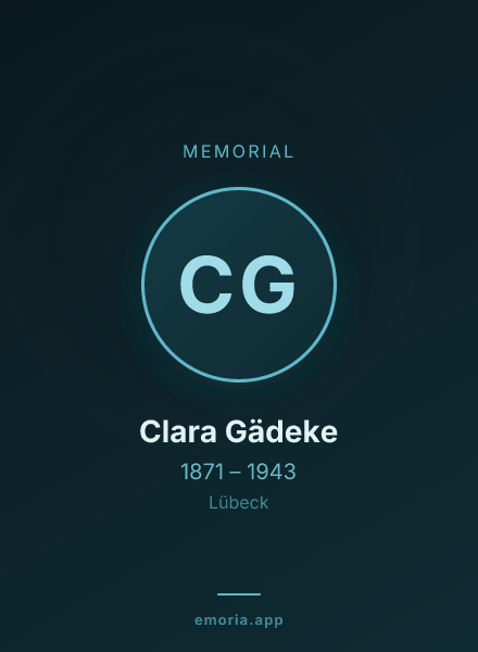 Memorial portrait of Clara Gädeke