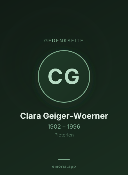 Gedenkportrait von Clara Geiger-Woerner