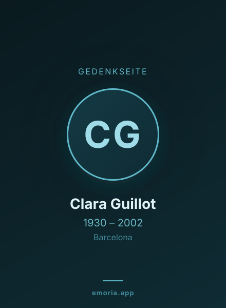 Gedenkportrait von Clara Guillot