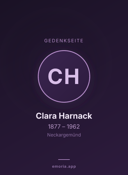 Gedenkportrait von Clara Harnack