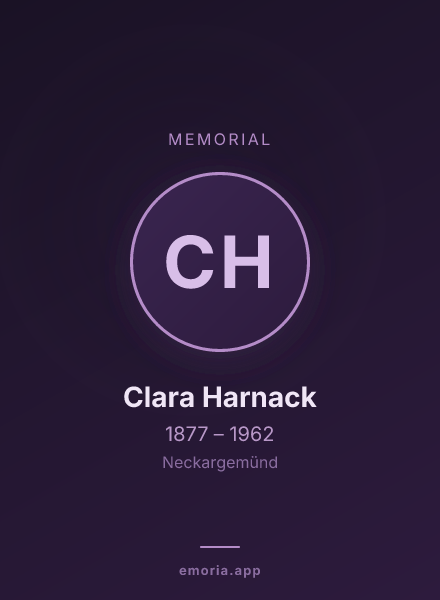 Memorial portrait of Clara Harnack