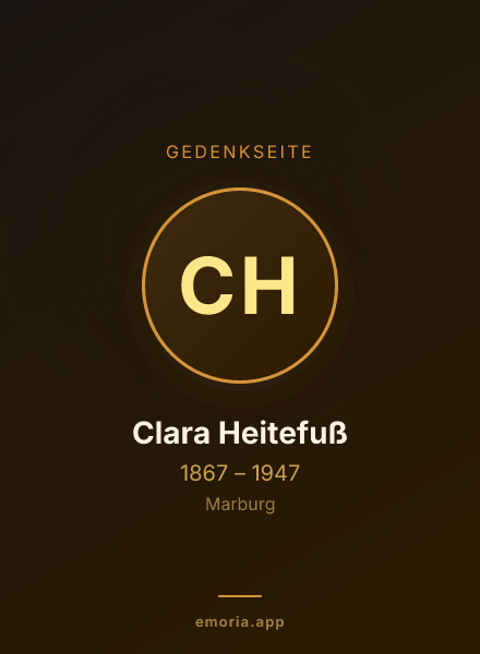Gedenkportrait von Clara Heitefuß