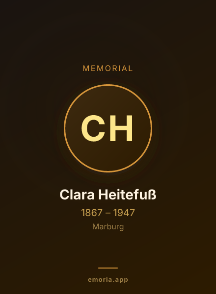 Memorial portrait of Clara Heitefuß