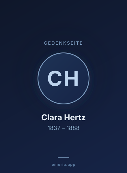 Gedenkportrait von Clara Hertz