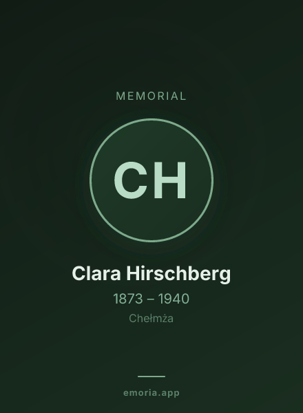 Memorial portrait of Clara Hirschberg