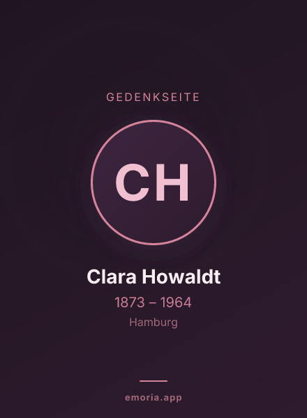 Gedenkportrait von Clara Howaldt