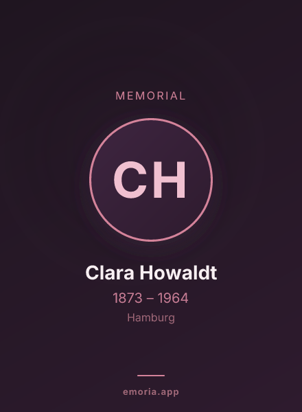 Memorial portrait of Clara Howaldt