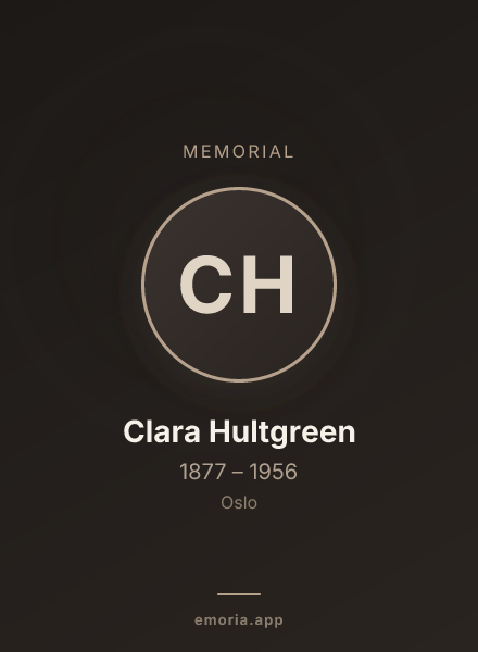 Memorial portrait of Clara Hultgreen