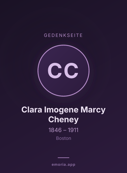 Gedenkportrait von Clara Imogene Marcy Cheney