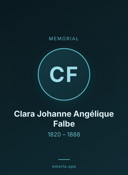Memorial portrait of Clara Johanne Angélique Falbe