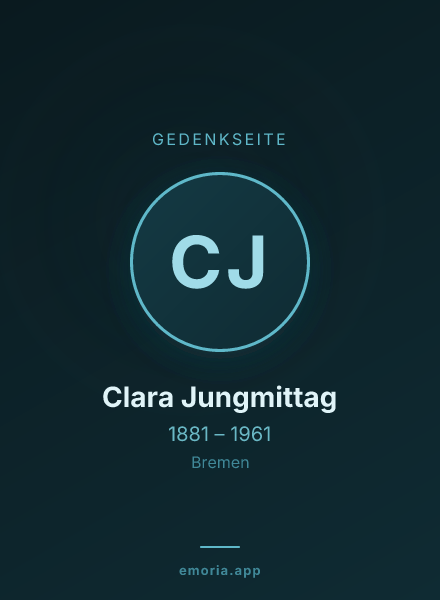Gedenkportrait von Clara Jungmittag