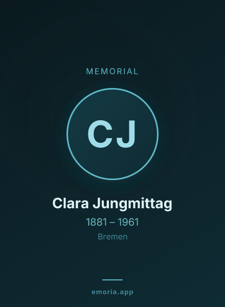 Memorial portrait of Clara Jungmittag