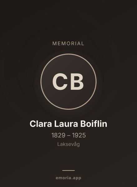 Memorial portrait of Clara Laura Boiflin