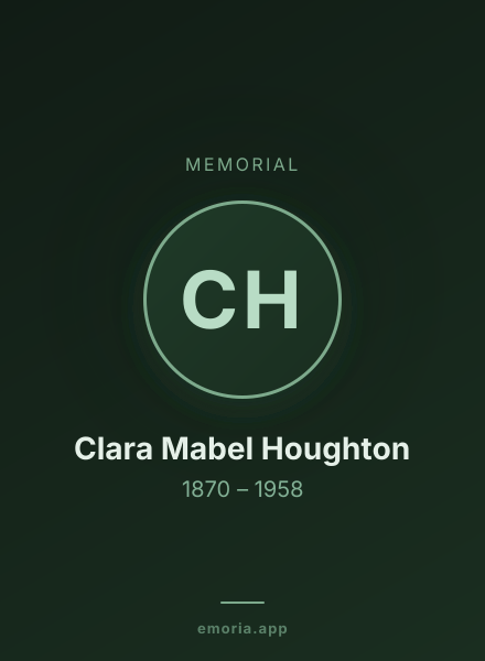 Memorial portrait of Clara Mabel Houghton