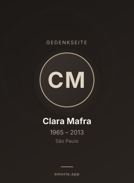 Gedenkportrait von Clara Mafra