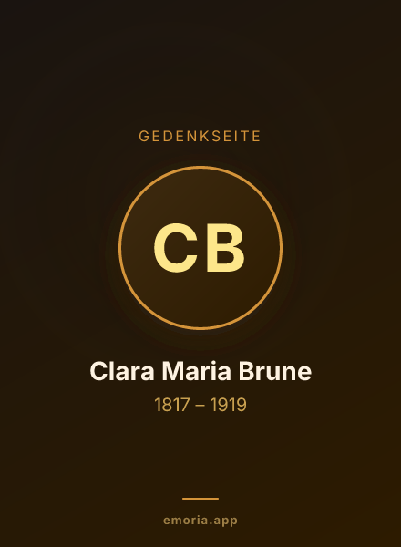 Gedenkportrait von Clara Maria Brune