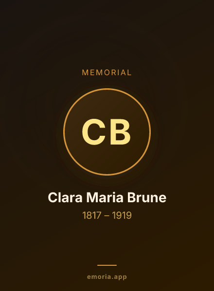 Memorial portrait of Clara Maria Brune