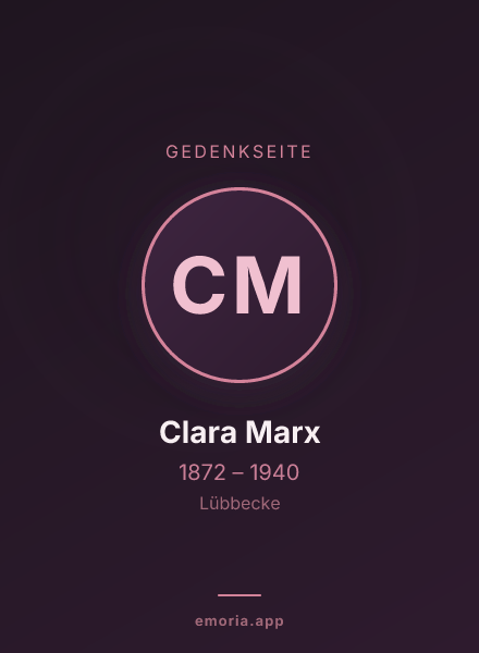 Gedenkportrait von Clara Marx