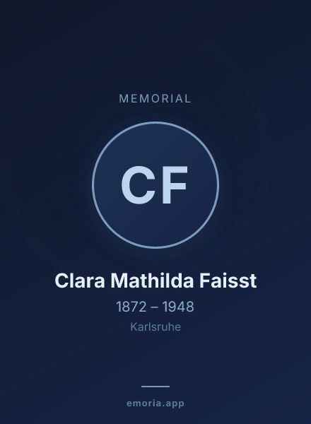 Memorial portrait of Clara Mathilda Faisst