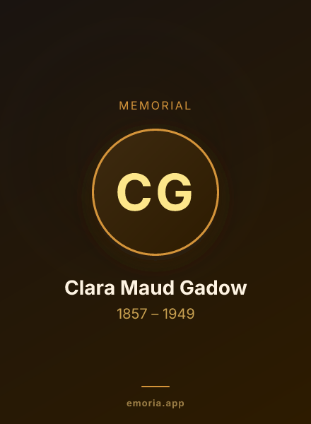 Memorial portrait of Clara Maud Gadow