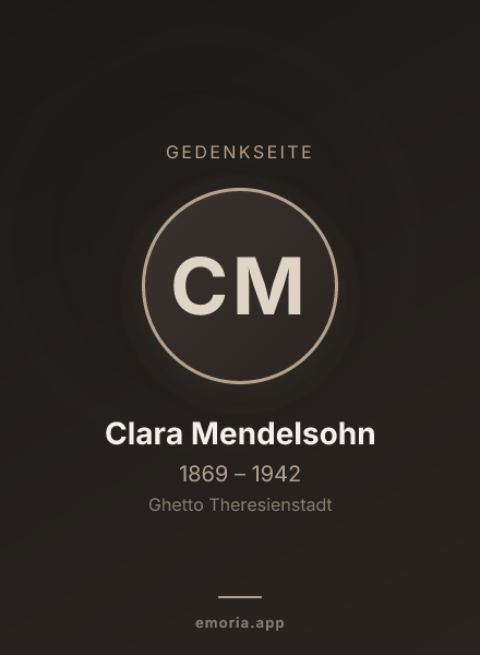 Gedenkportrait von Clara Mendelsohn