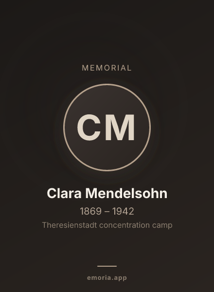 Memorial portrait of Clara Mendelsohn
