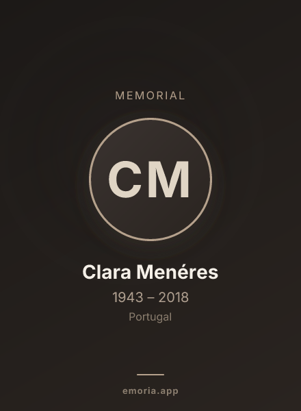 Memorial portrait of Clara Menéres