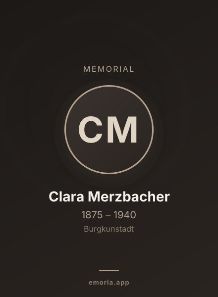 Memorial portrait of Clara Merzbacher