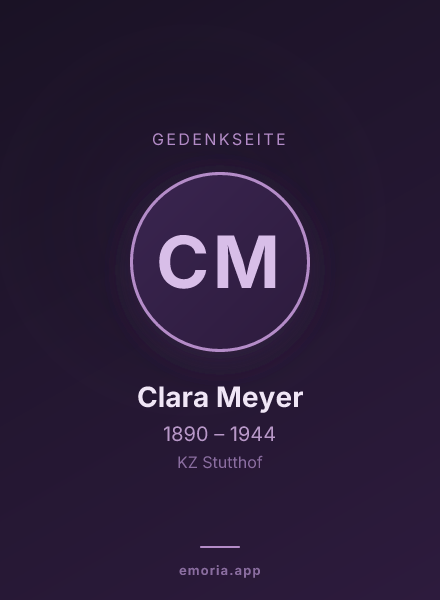 Gedenkportrait von Clara Meyer