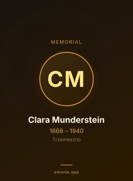 Memorial portrait of Clara Munderstein