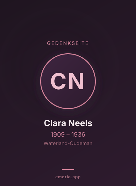 Gedenkportrait von Clara Neels
