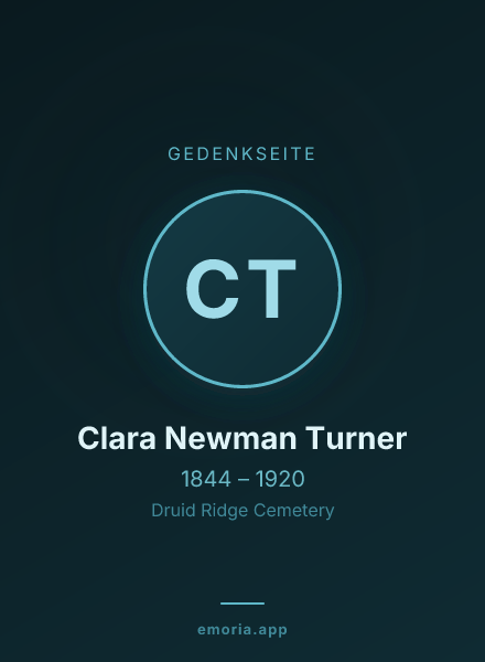 Gedenkportrait von Clara Newman Turner