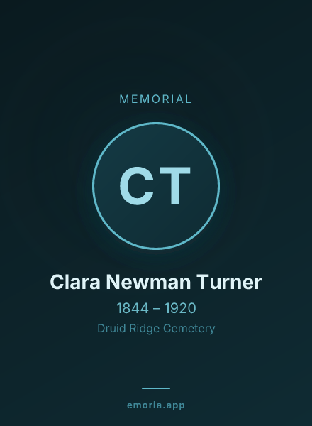 Memorial portrait of Clara Newman Turner