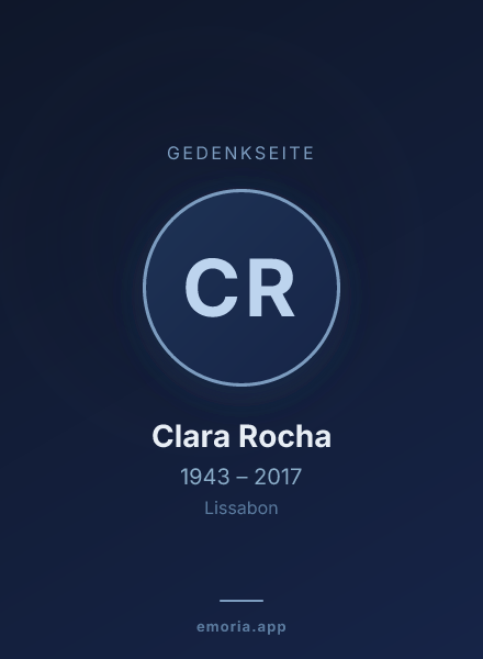 Gedenkportrait von Clara Rocha