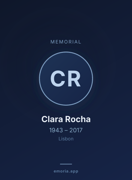 Memorial portrait of Clara Rocha