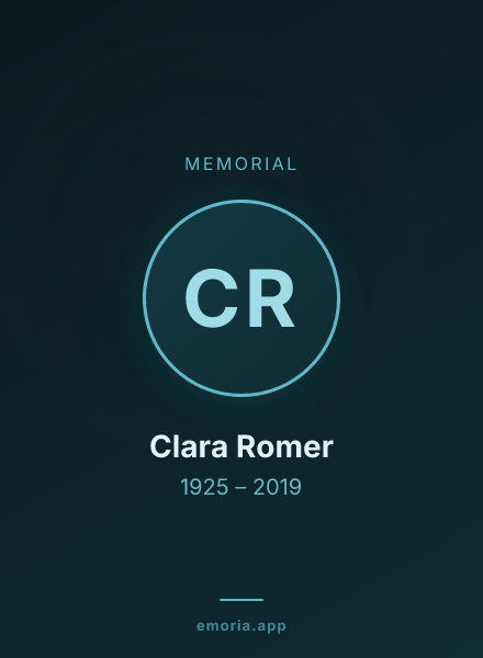 Memorial portrait of Clara Romer
