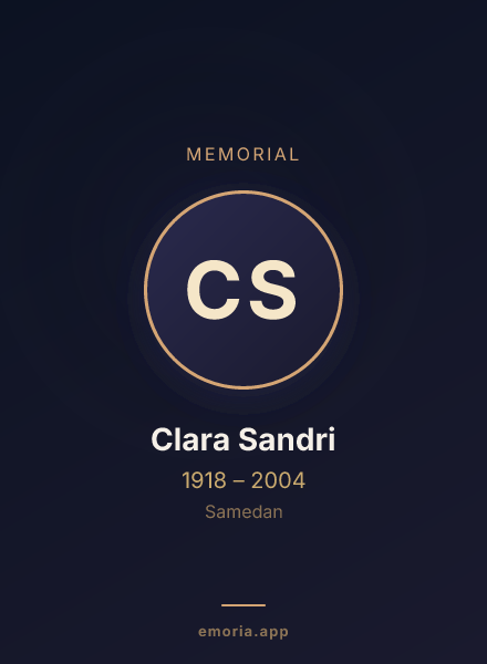 Memorial portrait of Clara Sandri