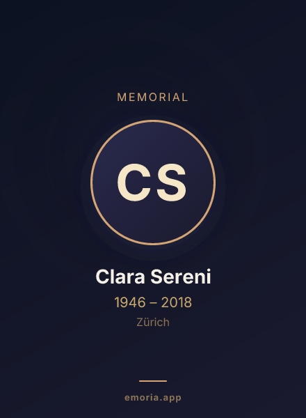 Memorial portrait of Clara Sereni
