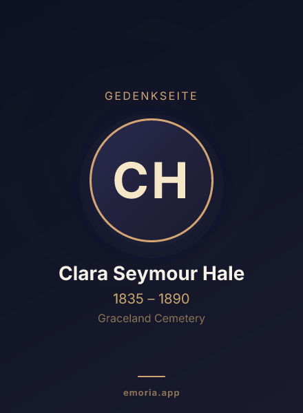 Gedenkportrait von Clara Seymour Hale